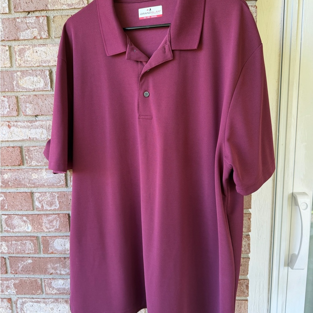 Grand Slam Men's Burgundy Polo Shirt